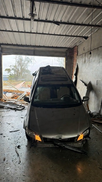 Storm-damaged vehicle recovered