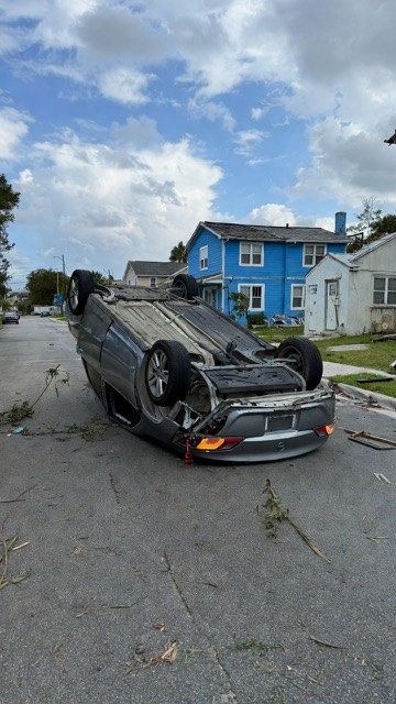 Storm-damaged vehicle recovered