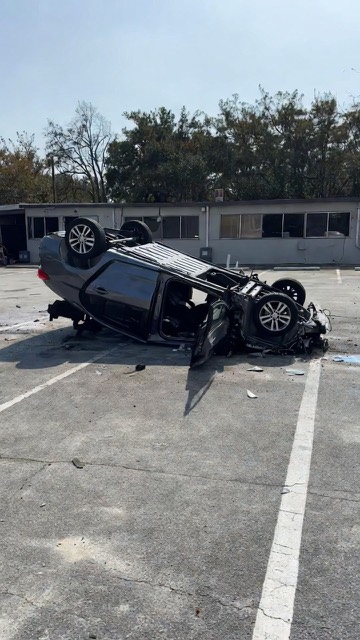Storm-damaged vehicle recovered