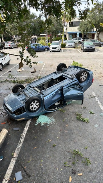 Storm-damaged vehicle recovered